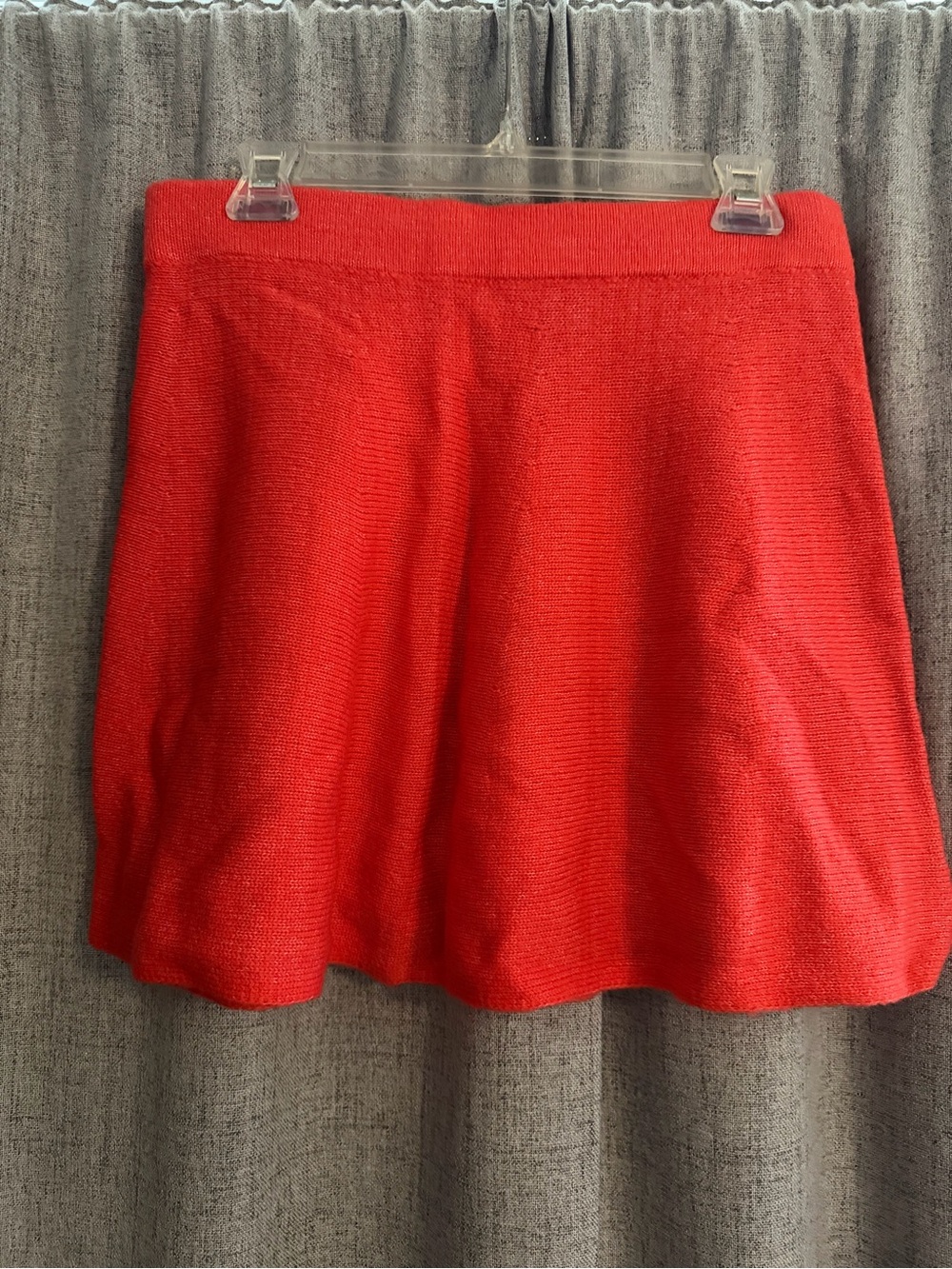 Women’s Red Knit A-Line Skirt